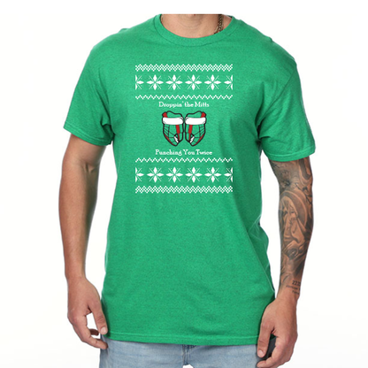 Droppin The MItts Xmas Sweater Tee