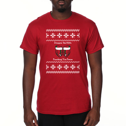 Droppin The MItts Xmas Sweater Tee