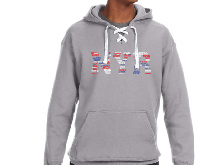 NYR Word Cloud Lace Hoodie