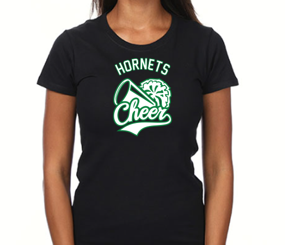 Hornets Cheer Pom Logo Tee - PRINTED