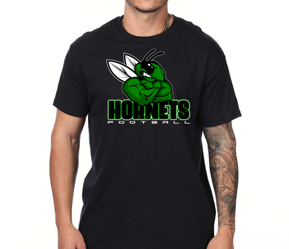 Hornets Muscle Mascot Tee - PRINTED