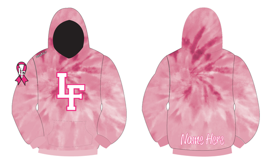 Jr Hornets Cheer Pink Tie Dye SUBLIMATED Hoodie