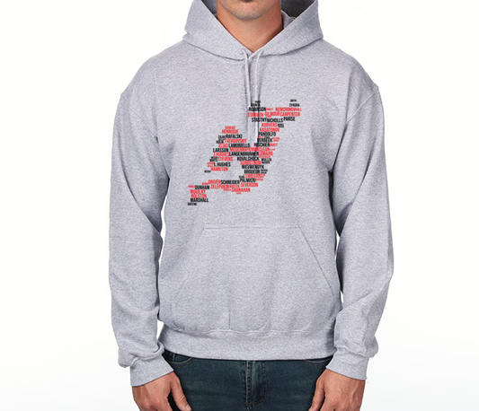 NJ Hockey Logo Player Word Cloud Regular Hoodie