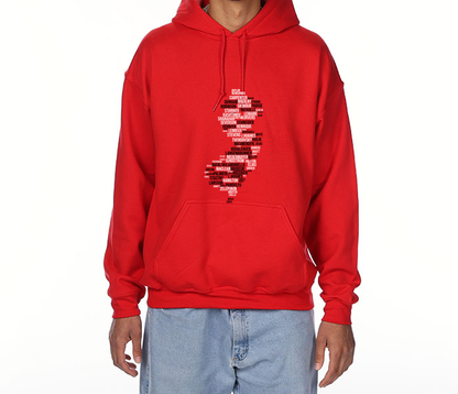 NJ Hockey Logo Player Word Cloud Regular Hoodie