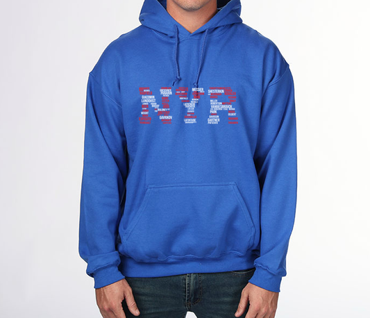 NYR Hockey Word Cloud Regular Hoodie