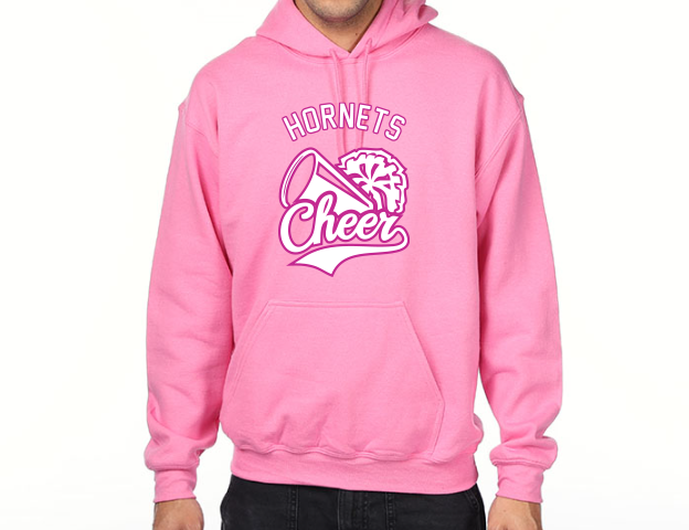 LF Jr Hornets Cheer Logo PINK Hoodie