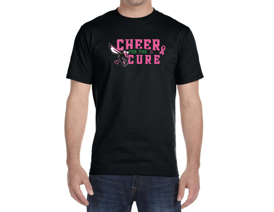 Cheer for a Cure Breast Cancer Awareness  Short Sleeve Tee - PRINTED